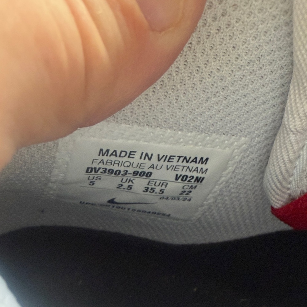 Kids Nike Air Force One Mid custom  - Red, Blue, and White - Picture 4 of 6